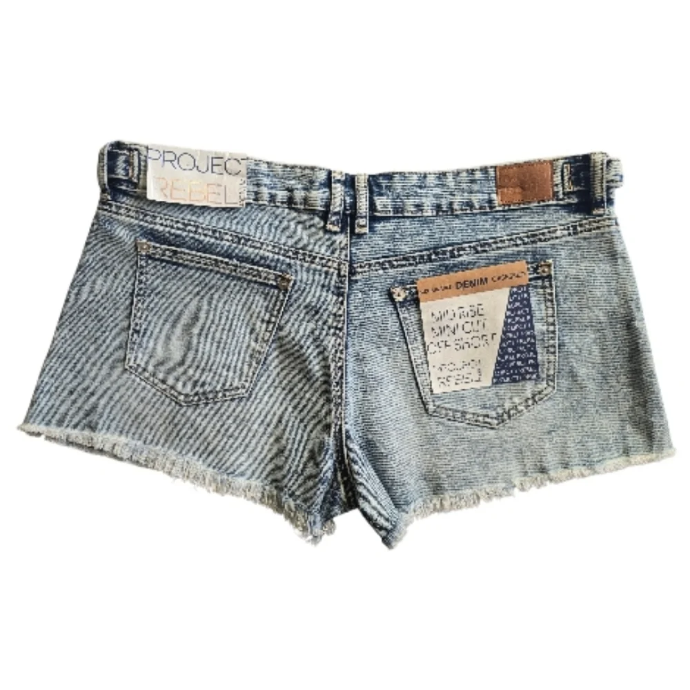 Project Rebel Mid‎ Rise Mini Cut Off Denim Shorts Size 15
